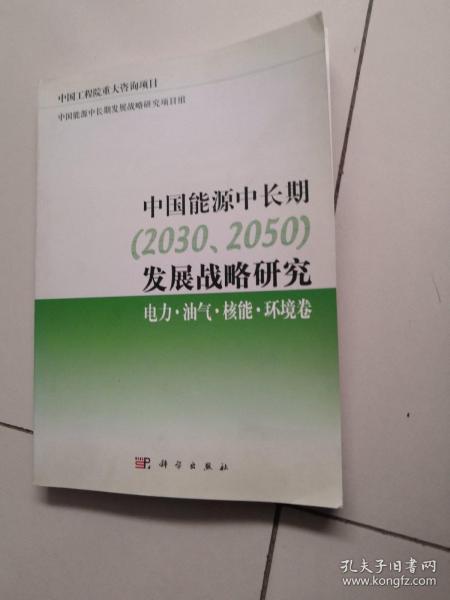 中国能源中长期（2030、2050）发展战略研究：电力·油气·核能·环境卷