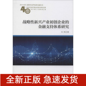 戰(zhàn)略性新興產(chǎn)業(yè)初創(chuàng)企業(yè)的金融支持體系研究