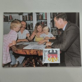 GERcard1德国邮票1987年人口普查.鹰徽章 1全 外国极限片