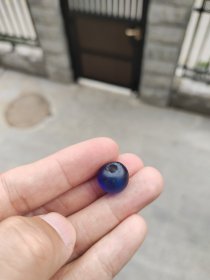清代蓝色琉璃珠子