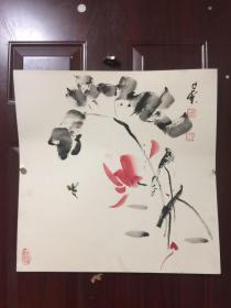 济南老画家吴炎先生的花卉作品一幅