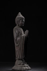 沉香木雕释迦摩尼站像 高32cm 宽11cm 厚10cm 重290克