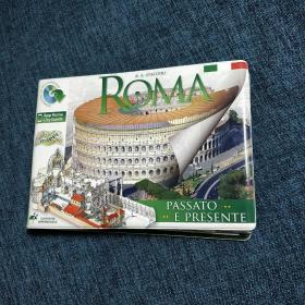 ROMA(城市指南)  这本书非常独特，塑料页面与下一页的场景图片合二为一，特别的诠释了历史与现实的交叠。