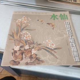 中国名花工笔线描画谱：水仙