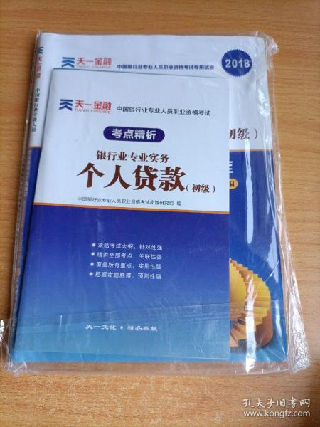 2017中国银行业专业人员职业资格考试·考点精析与上机题库《银行业专业实务个人贷款》