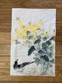 纯手绘 国画精品 桂花鸟 软片未装裱