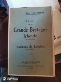 Carte de la Grande Bretagne Irlande