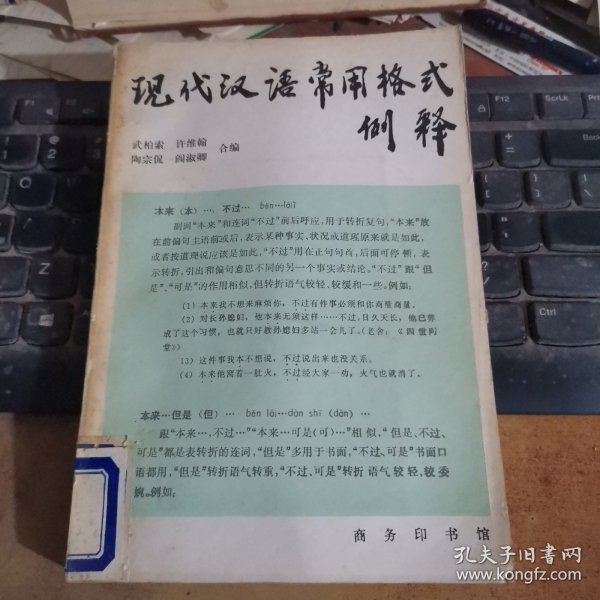 现代汉语常用格式例释