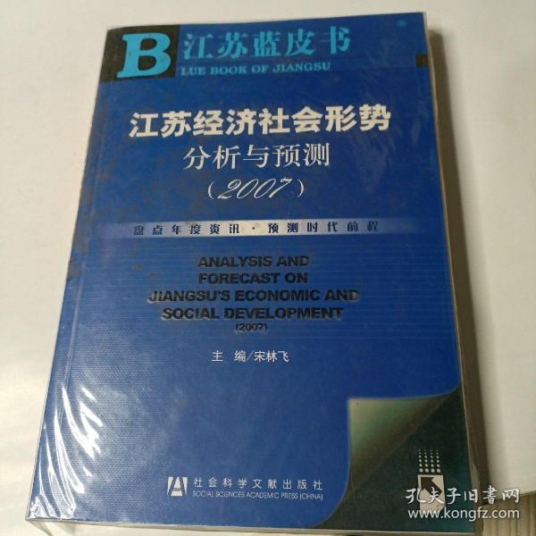 江苏经济社会形势分析与预测（2007）/江苏蓝皮书