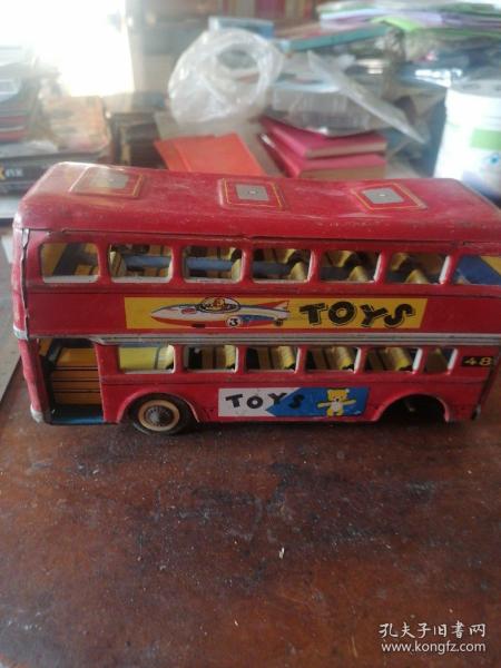 铁皮玩具双层巴士
