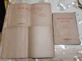 图书书目文献“1965年上海旧书店解放前期刊目录、解放前期刊目录附录（文艺部分）等三册”合售，是书采用五六十年代的画报、年画等画刊纸的背面油印印刷。详情具体如图所示，包超重邮资不还价