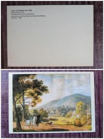 外国明信片，德国画家罗特曼，美术绘画，品如图