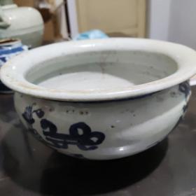 清早期青花大香炉（有修）