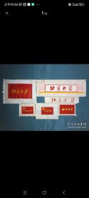 北京大学校旗 系旗 旗帜设计书法原稿1组6幅、考古系小马设计。尺寸如图