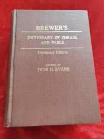 BREWERS DICTIONARY OF PHRASE AND FABLE布留沃英文成语与寓言词典 百年版