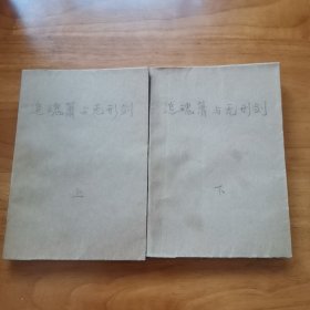 老武侠小说—追魂箫与无形剑（上下 私人藏书 包书皮 1988年 95品）