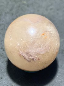 冰飘战国红玛瑙通货大圆珠一颗，