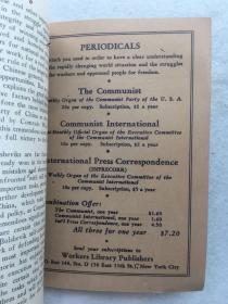 珍稀民国旧书，外文原版，1934年，王明、康生著，《今日革命之中国》，平装，32开，95页。