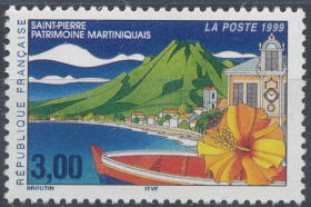 FR3法国1999年 邮票 圣皮埃尔 马提尼克岛 世界遗产 风景 新 1全