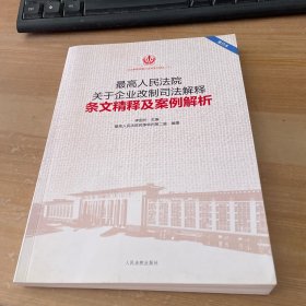 最高人民法院关于企业改制司法解释条文精释及案例解析（重印本）