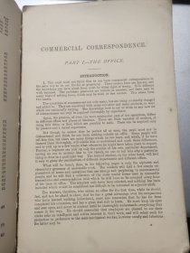 COMMERCIAL CORRESPONDENCE 英文原版 1911年 16开
