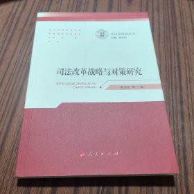 司法改革战略与对策研究（司法学研究丛书）