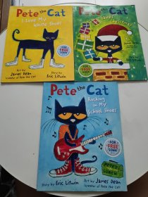 Pete the Cat：Saves Christmas、Rocking in My School Shoes、I Love My White Shoes Eric Litwin【3册合售！！】