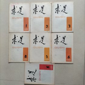 《求是》杂志88年创刊号--8缺7，7册合售