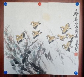 刘伯扬国画“春早”，包快递发货