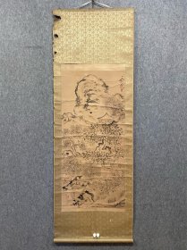 古筆山水图【池大雅】 ， 1723 - 1776（享保八〜安永五）54歲。原姓池 野，名勤、亮、耕、無名，字公敏，又字子職、貸成.戴成， 號大雅堂、待賈堂、九霞山樵、葭庵、三岳道者、霞樵、玉海、竹居、子井、鳧滸釣叟、為龍居士、霞庵，通稱秋平， 又稱又次郎。京都生人。少時學書，人稱神童，初學土 佐派繪畫，繼而得到柳澤淇園、祇園南海指教，兼取中 國文人畫之意、西洋畫之法