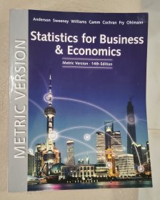 Statistics for Business & Economics 14e METRIC VERSION 原版教材