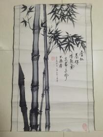 四川老画家廖高球水墨竹画原作