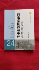 刑法分则实务丛书·刑事案例诉辩审评（24）：黑社会（性质）组织犯罪