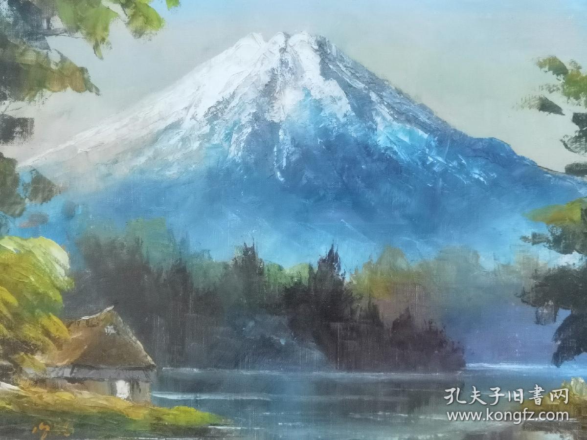 富士山老油画！