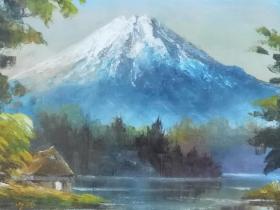 富士山老油画！