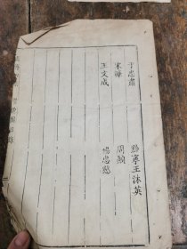 清代白纸精写刻本《画传目录》一张两面；可装镜框装饰书房，增添文化品位；可赠送亲朋百年以上故纸不可轻弃