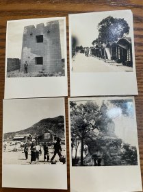 民国老照片：罕见三十年代北平公使馆区、长城下流民、老墓园、白塔四张