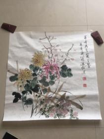 陈莲桂（贵）国画“菊有秀兮兰有芳”一幅