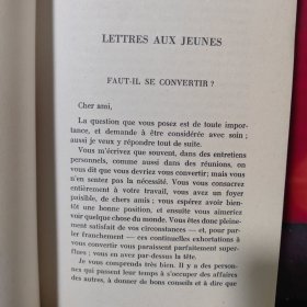 【法文原版】LETTRES AUX JEUNES 给年轻人的信