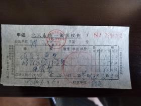 1986年北京统一银钱收据