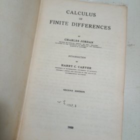 CALCULUS OF FINITE DIFFERENCES有限差分法（32开硬精装 ）