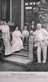 ｛爱迪生和他的家人｝照片刊登于 1908年4月1日法国杂志上。非常珍贵的历史资料。 尺寸 35x26cm
