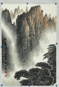 吕世和   尺寸 69/46  托片
男，1956年生，河南郑州人。职业画家，毕业于中央美术学院和广州美术学院。受教于山水画大师李可染、李行简教授。现任河南省中国画研究院副院长，郑州市美术家协会