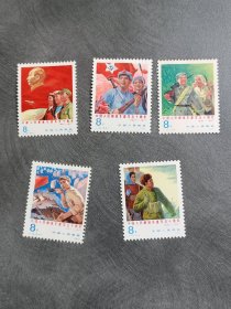 1977年 编号J20　中国人民解放军建军五十周年 大建军 邮票 原胶全品《5枚一套》