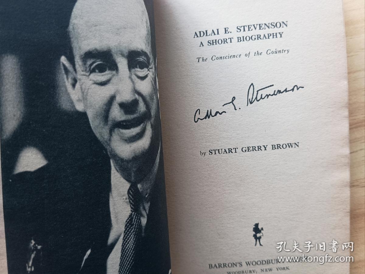 英文书 Adlai E. Stevenson, a short biography: The conscience of the country Mass Market by Stuart Gerry Brown (Author)