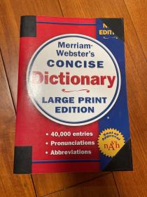 Merriam-Webster CONCISE Dictionary LARGE PRINT EDITION