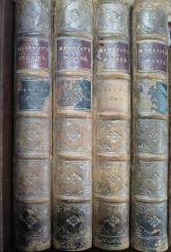 1880年Works of Captain Marryat,《马里耶特船长文集》儿童文学名著四卷 The Pirate & The Three Cutters， The Phantom Ship，Jacob Faithful, The King's Own, 英文原著，真皮装帧，簪花口，版画插图