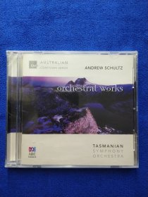 cd未开封古典音乐，澳大利亚版《Andrew schultz安德鲁舒尔茨的管弦乐作品》，演奏:Tasmanian symphony orchestra塔斯马尼亚交响乐团，2011年澳大利亚ABC广播公司录制制作出版。这张碟是澳大利亚作曲家系列之一。全品没开封