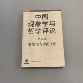 中国现象学与哲学评论 5（第五辑·现象学与中国文化）