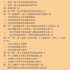 中国世界一流大学建设评价研究